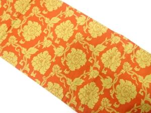 唐花模様織り出し　全通袋帯